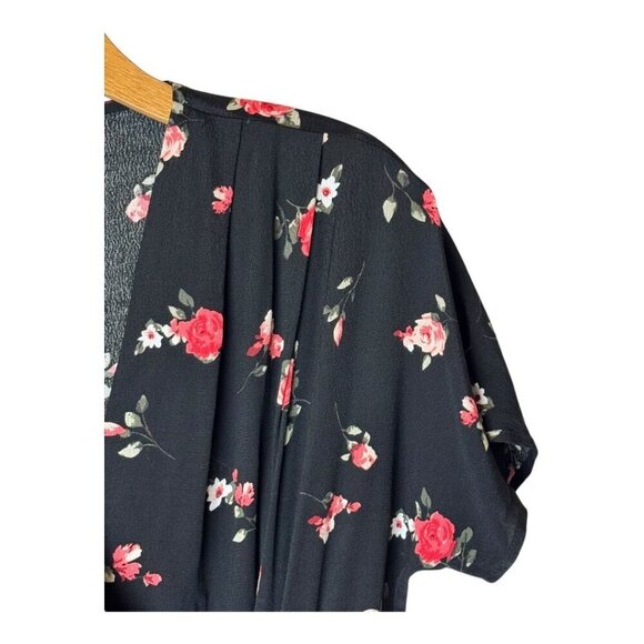 FRNCH Paris Dress Women Small Black Red Floral Print Fit And Flare Mini Boho - Picture 6 of 11